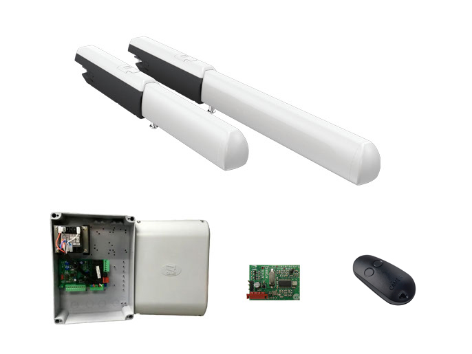 ATI3000A combo KIT - Комплект автоматики для двухстворчатых распашных ворот на основе привода А3000А (блок управления ZF1N, радиоуправление с фиксированным кодом) 