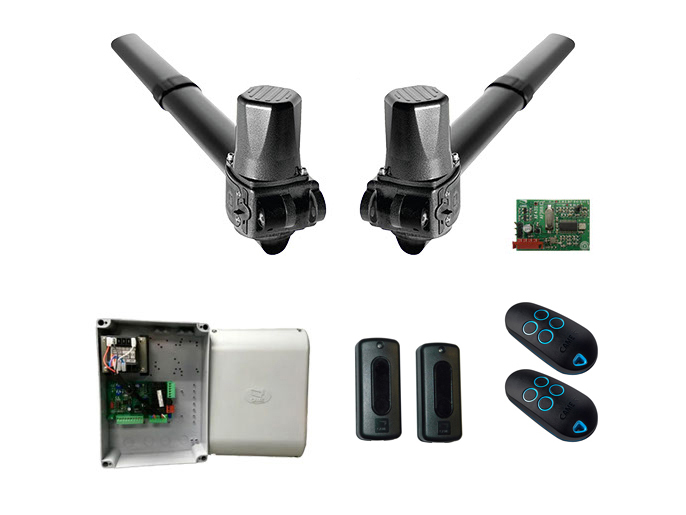 KR310 RC combo KIT - Комплект автоматики для двухстворчатых распашных ворот на основе привода KR310 (блок управления ZF1N, радиоуправление с динамическим кодом, фотоэлементы) 